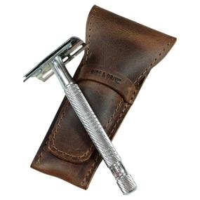 img 4 attached to 🧔 Handmade Leather Safety Razor Case - Hide & Drink Shaving Accessories, Personal Care Essentials, with 101 Year Warranty (Bourbon Brown)