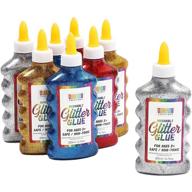 glitter glue crafts silver 8 pack logo