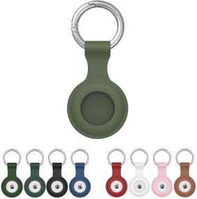 img 4 attached to 🥑 Air Tag Case: Portable Silicone Holder for AirTags w/ Keychain | Protect Your AirTags | Compatible w/ Pets, Wallets, Luggage | Avocado Green - 1 Pack