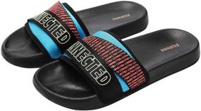 img 1 attached to 👣 Ataiwee Boys' Sandals 1909010 - Slides Shoes for Poolside