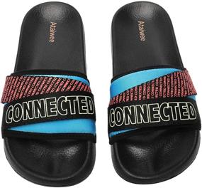 img 4 attached to 👣 Ataiwee Boys' Sandals 1909010 - Slides Shoes for Poolside