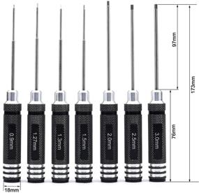 img 3 attached to 🔧Полный набор YoungRC инструментов для шуруповерта для RC: набор из 7 шестигранных отверток для моделей RC - включает размеры от 0.9 мм до 3.0 мм