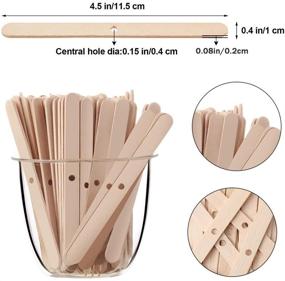 img 3 attached to 150pcs Pack of Wooden Candle Wick Holders - Wick Centering Devices & Bars for Candle Making