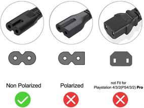 img 3 attached to 🔌 UL Listed Replacement 2 Prong Power Cord Compatible with Canon Printer Pixma MX492 MX532 MX922 MX490 MX452 MX512 MX392 MX372 MX472 MG MP MX IP Series