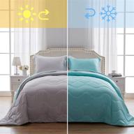 🌞 sunstyle home all season cooling comforter set - warm & cool down alternative bed set with lightweight cooling blanket - soft blankets for king sofa or queen bed - summer comforter sets logo