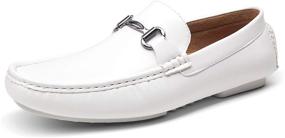 img 4 attached to VOSTEY Loafers Loafer Driving Comfortable840 White