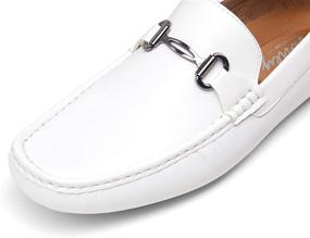 img 3 attached to VOSTEY Loafers Loafer Driving Comfortable840 White