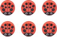 🐞 kikkerland ladybug bag clips - set of 6 - secure and adorable clips for bags логотип