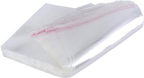 img 4 attached to 📦 Alliebe 100 Count 12x16” Clear OPP Plastic Mail Bags: Self-Sealing Cello Bags for Clothes, T-Shirts, Pants, Flyers, Party & Wedding Gifts (12x16” - 100 Count)