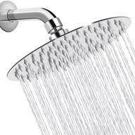 sooreally high pressure rain shower head 8 inch - high flow rainfall showerhead for an amazing shower experience, even with low water flow - easy to clean, swivel spray angle - modern style with chrome finish logo