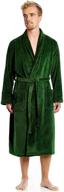 green men's fleece robe by leveret logo