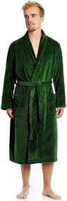 img 1 attached to Green Men's Fleece Robe by Leveret