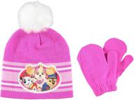 уютный набор с шапкой, варежками и перчатками nickelodeon paw patrol для детей на зиму 🧥 логотип