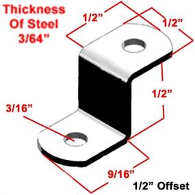 img 1 attached to 🔩 100 Pack of Extra Heavy Duty 1/2-Inch Offset Clips with Screws