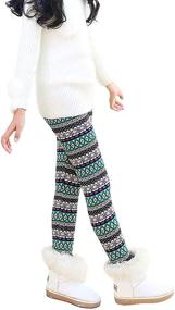 img 2 attached to ❄️ Winter Fleece Printed IRELIA Leggings for Girls - Optimized Girls' Clothing in Leggings