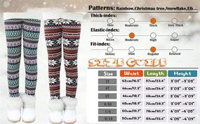 img 1 attached to ❄️ Winter Fleece Printed IRELIA Leggings for Girls - Optimized Girls' Clothing in Leggings