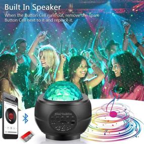 img 2 attached to 🌌 3-in-1 Starry Night Light Projector with Remote Control, Bluetooth Speaker, and LED Ocean Wave Nebula Clouds - Perfect for Nursery, Baby Room, Ceiling, Bedroom, Birthday Party, and Wedding