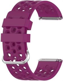 img 2 attached to Meifox Bands for Fitbit Versa/Versa 2/Lite Edition - Purple, Large