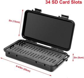 img 2 attached to 📷 AxiGear 34-Slot SD Card Holder: Secure Hard Case for SD/SDHC/SDXC/SDUC Memory Cards (excluding miniSD and microSD)