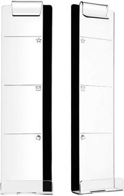 img 4 attached to 📝 MEGREZ Monitor Memo Board with Acrylic Panel and Sticky Notes, Transparent Computer Monitor Message Board with Phone Holder, 2PCS (Left & Right), Top Clip