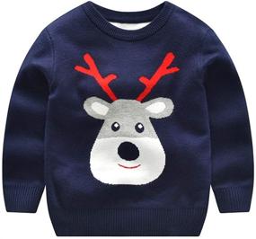 img 3 attached to 🎄 LittleSpring Little Sweater Pullover Christmas Boys' Clothing: A Festive and Stylish Wardrobe Choice