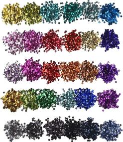 img 4 attached to 30 Colors Loose Sequins Cup Sequin Crafts Iridescent Spangles for DIY Making - HESTYA, 6 mm, 150 Gram