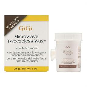 img 1 attached to 💁 GiGi Microwave Tweezeless Wax: Portable Facial Hair Remover, No Strips Needed, All Skin Types - 1oz, 1-pc