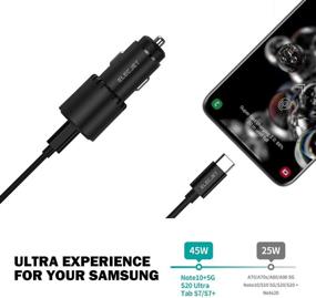 img 3 attached to ⚡ ELECJET 63W Total PD PPS Compatible Car Charger for Galaxy Note 10 Plus/Note 20 Ultra/S20 Ultra /S21/A70/A71/Z Fold 2 /M31s/Tab S7 Plus - Super Fast Charging!