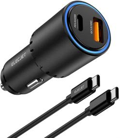 img 4 attached to ⚡ ELECJET 63W Total PD PPS Compatible Car Charger for Galaxy Note 10 Plus/Note 20 Ultra/S20 Ultra /S21/A70/A71/Z Fold 2 /M31s/Tab S7 Plus - Super Fast Charging!