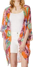 img 4 attached to Moss Rose Swimsuit Cardigans Chiffon Women's Clothing in Swimsuits & Cover Ups