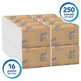 img 3 attached to 🧻 Scott Essential Multifold Paper Towels (01840) – Quick-Drying Absorbency Pockets, White – 16 Packs, 250 Sheets/Pack, 4,000 Towels/Case