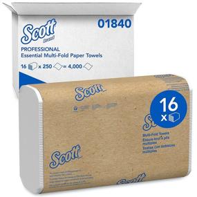 img 4 attached to 🧻 Scott Essential Multifold Paper Towels (01840) – Quick-Drying Absorbency Pockets, White – 16 Packs, 250 Sheets/Pack, 4,000 Towels/Case