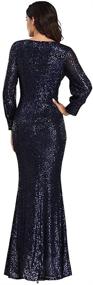 img 3 attached to 🧜 Sequined Mermaid Evening Gowns for Women's Wedding Attire