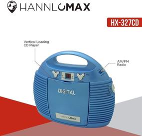 img 1 attached to 🔵 Портативный CD-плеер Hannlomax HX-327CD с AM/FM радио, AUX-In, двойным источником питания - синий