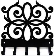 stylish and practical decorative scroll ko4 metal key rack hanger - small 6 inch wide - made in usa логотип