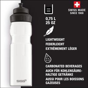 img 3 attached to 🚰 Sigg WMB Water Bottle Sports (0.75L), White - Lightweight Reusable and Leak-Proof On-The-Go Travel Bottle - BPA-Free