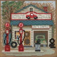 🧵 joe's garage mill hill counted cross stitch kit: buttons & beads spring - mh141614 main street series logo