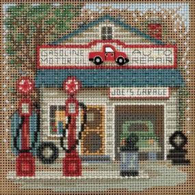 img 4 attached to 🧵 Joe's Garage Mill Hill Counted Cross Stitch Kit: Buttons & Beads Spring - MH141614 Main Street Series