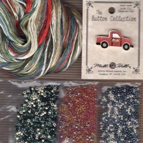 img 1 attached to 🧵 Joe's Garage Mill Hill Counted Cross Stitch Kit: Buttons & Beads Spring - MH141614 Main Street Series