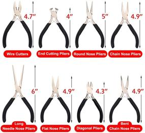 img 3 attached to 🔧 Baymyer Jewelry Pliers Set - 8pcs Tools Kit for Jewelry Making, Repair, Wire Wrapping, Crafts