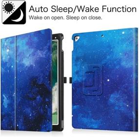 img 2 attached to 🌟 Fintie Folio Case for iPad Pro 12.9 (2nd Gen) 2017 / iPad Pro 12.9 (1st Gen) 2015 - Protective Cover with Corner Protection, Premium PU Leather, Smart Stand, Auto Sleep/Wake - Starry Sky Design