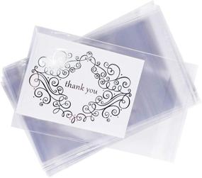 img 3 attached to 🔒 Convenient 100-pack of Handy Basics Clear Resealable Cellophane Bags - 4 3/8" x 5 3/4" 1.5 mil Thickness