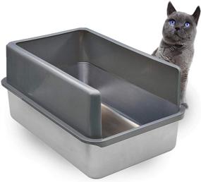 img 4 attached to 🐱 iPrimio XL Stainless Steel Cat Litter Box – Odor-Free, Stain & Rust Resistant – No Residue Buildup – User-Friendly Cleaning – Designed by Cat Owners (1 Pan)