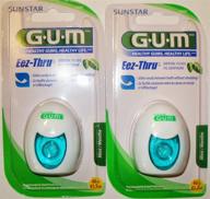 🦷 чистящий зубной нить gum easy-thru с мятным ароматом 2004 года - 43,3 ярда (пачка из 2) логотип