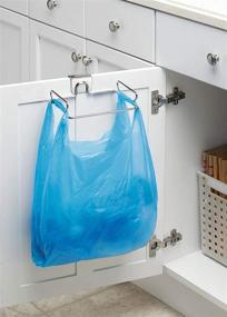 img 1 attached to 🗑️ Stainless Steel Hanging Garbage Bags Storage Organizer Rack for Kitchen Cabinet Cupboard- Effective Space Saving Solution