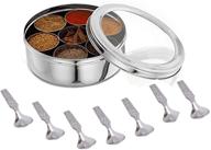 transparent masala stainless container storage logo