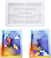 resin tetris cube tray molds silicone - handcrafted storage box epoxy resin mold for diy crafts logo