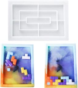 img 4 attached to Resin Tetris Cube Tray Molds Silicone - Handcrafted Storage Box Epoxy Resin Mold for DIY Crafts