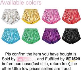 img 3 attached to Perfashion Women's Sparkly Metallic Shiny Shorts: Ideal Hot Yoga Outfit