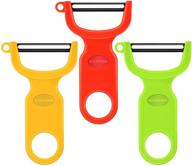 🔪 versatile original swiss peeler trio in vibrant red, green, and yellow - 3-pack logo